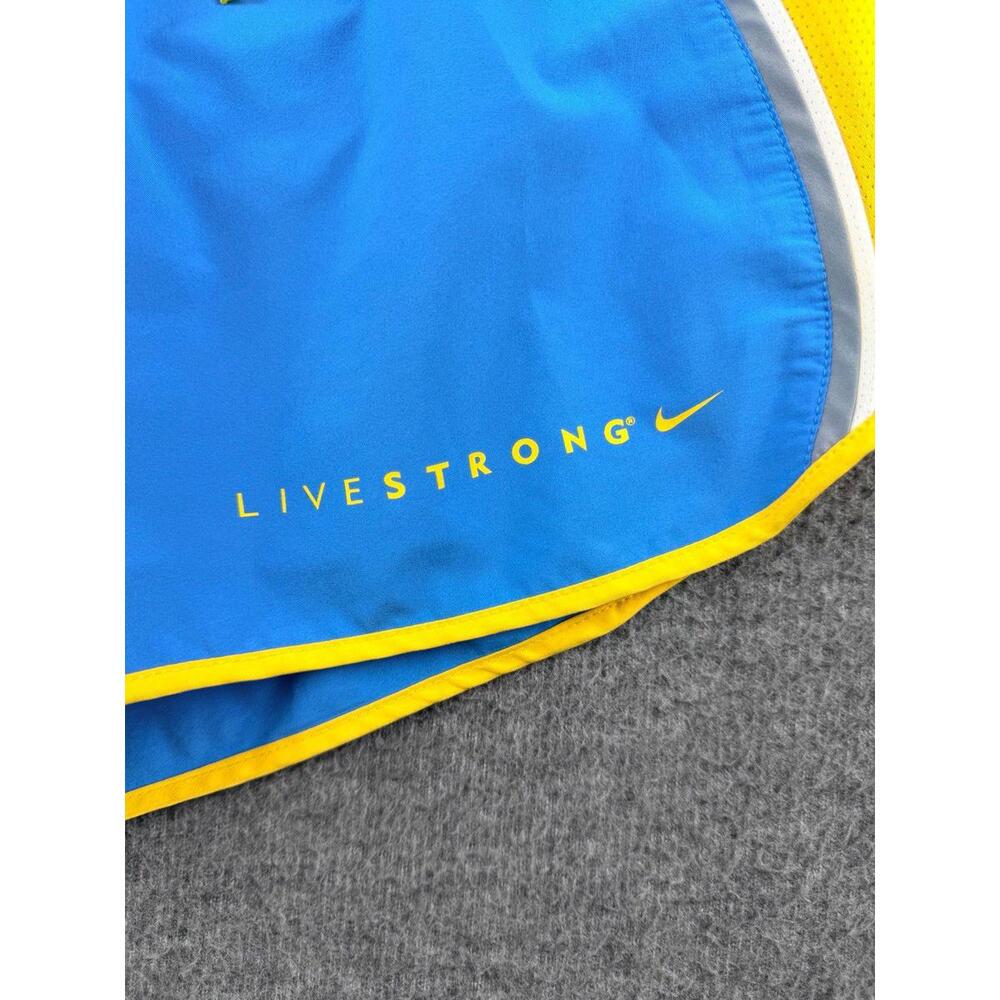 Nike Dri-Fit Women's Size Small Livestrong Tempo‎ Running Shorts Blue Lined - Picture 5 of 10